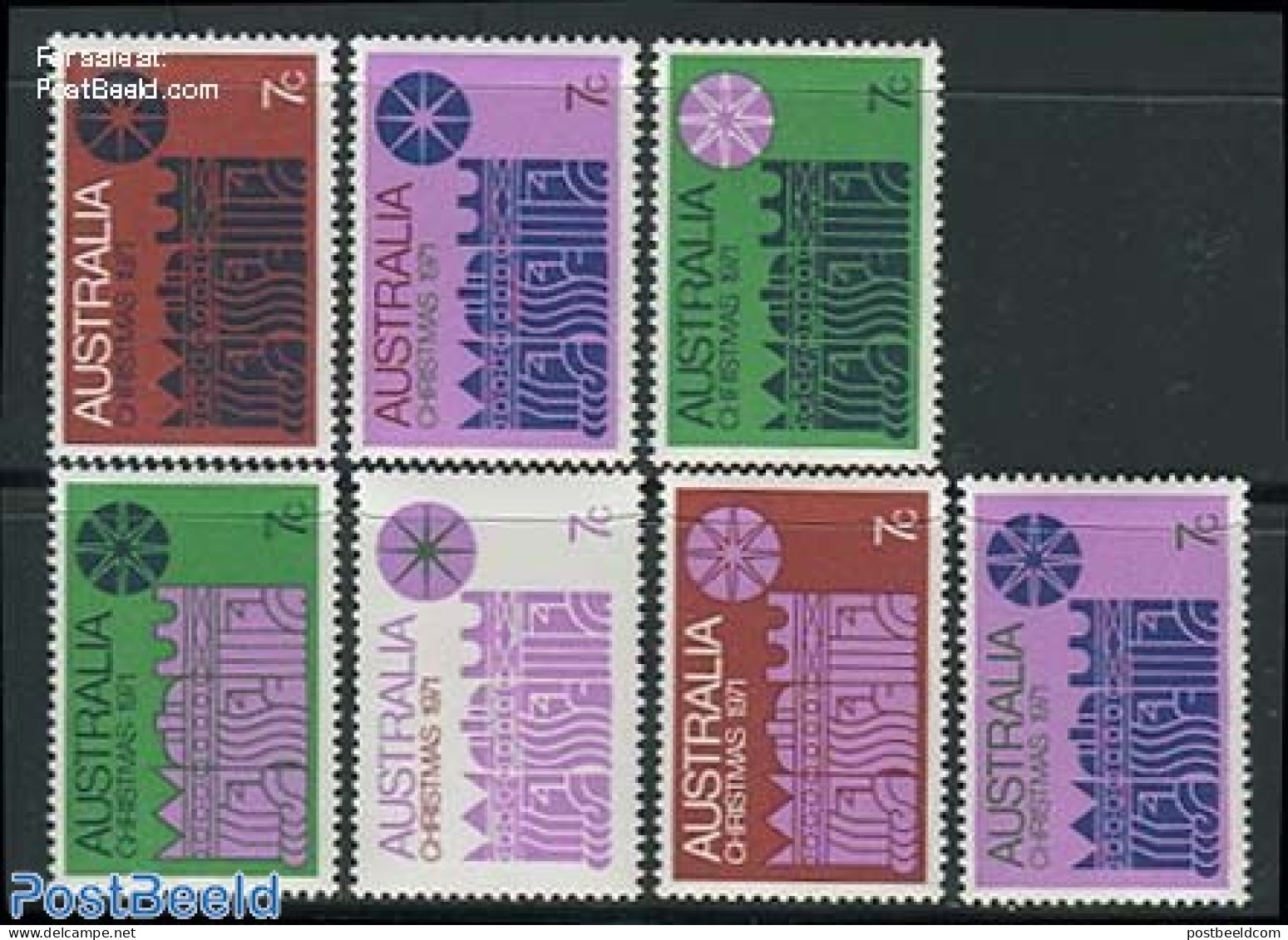 Australia 1971 Christmas 7v, Mint NH, Religion - Christmas - Nuevos