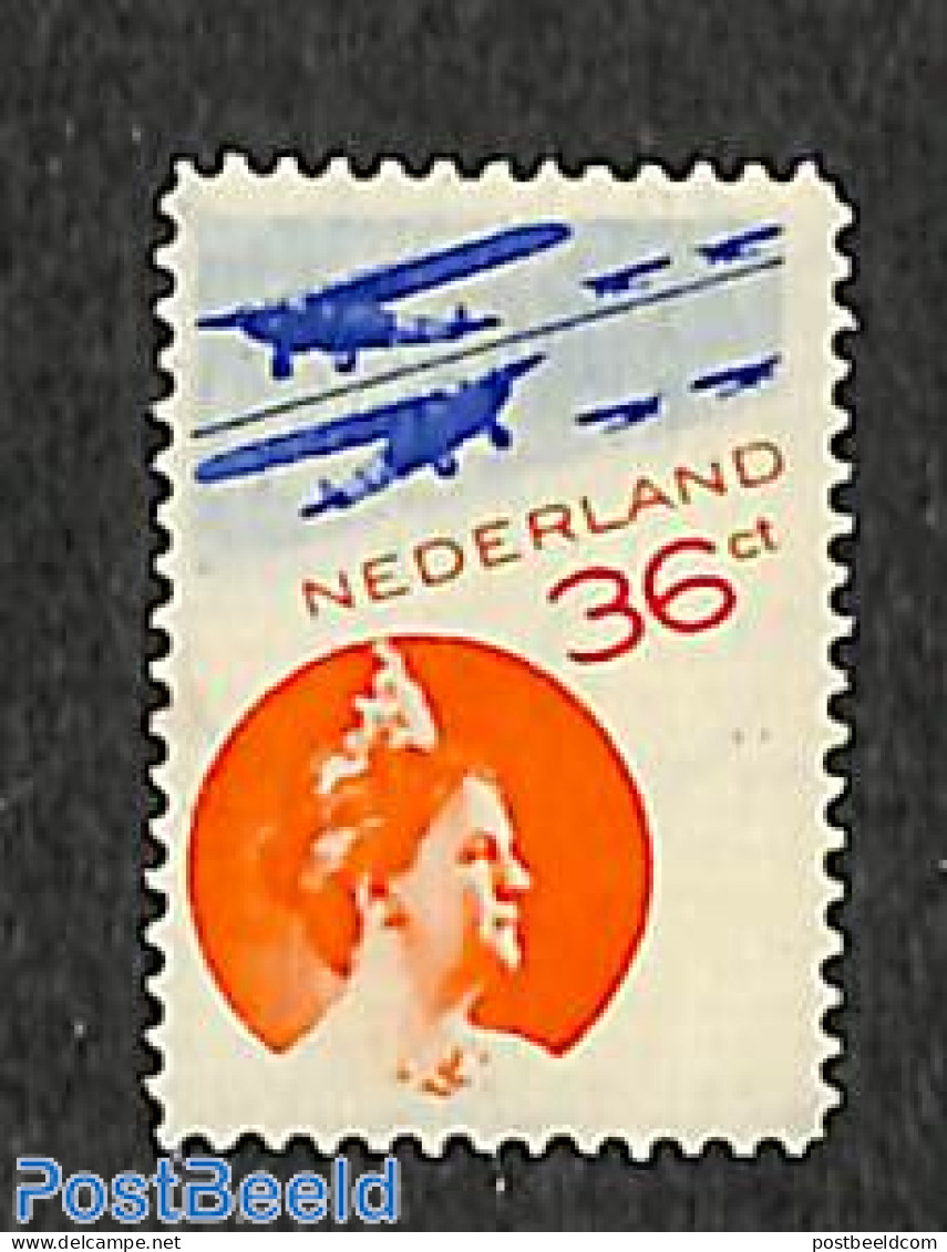 Netherlands 1931 Airmail 1v, Perf. 12.5, Mint NH, Transport - Aircraft & Aviation - Luftpost