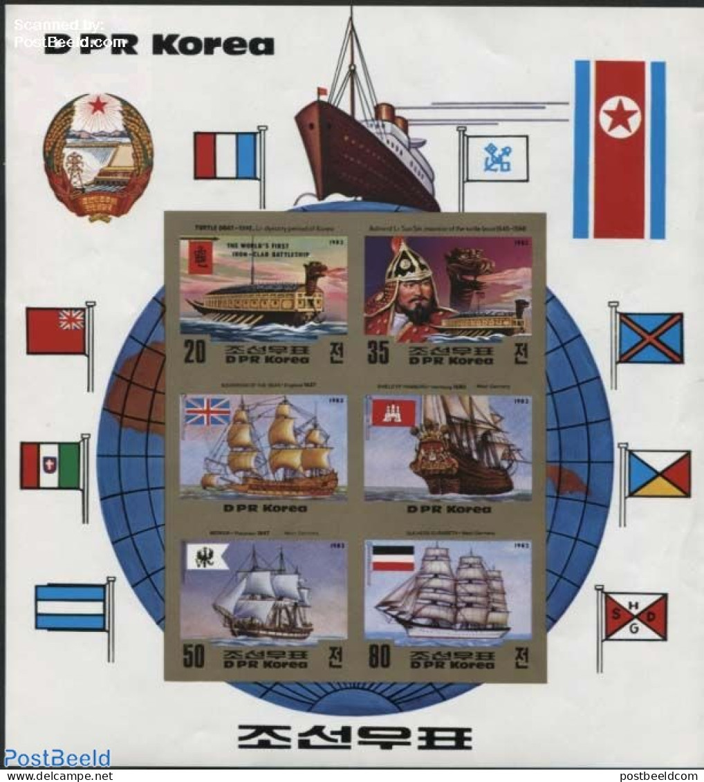 Korea, North 1983 Ships M/s Imperforated, Mint NH, Transport - Ships And Boats - Boten