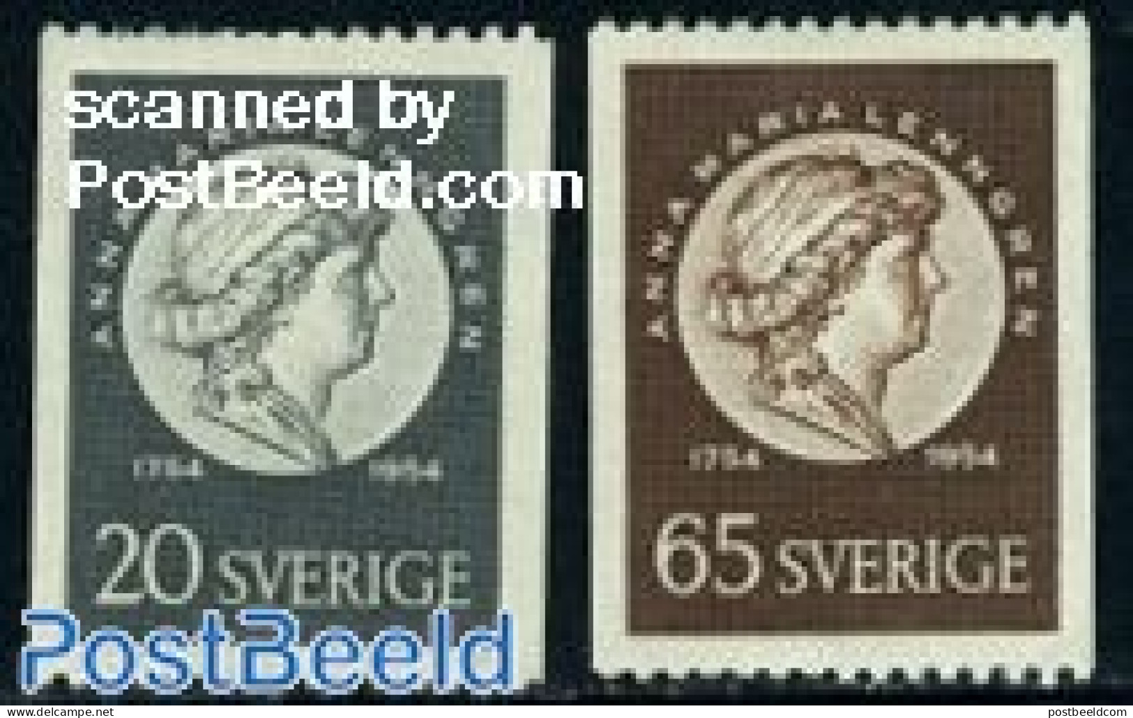 Sweden 1954 A.M. Lenngren 2v, Mint NH, Art - Authors - Nuovi