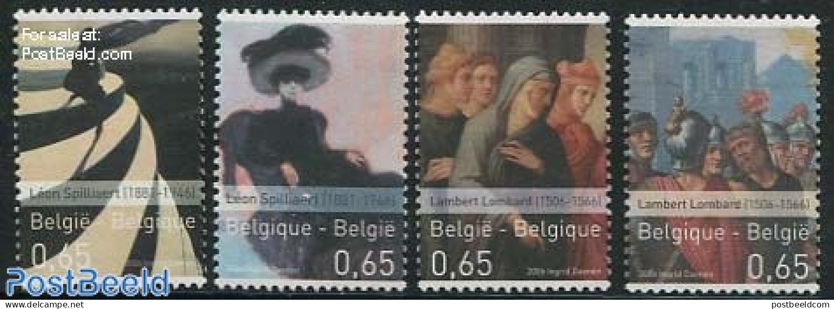 Belgium 2006 Art 4v, Mint NH, Art - Paintings - Neufs