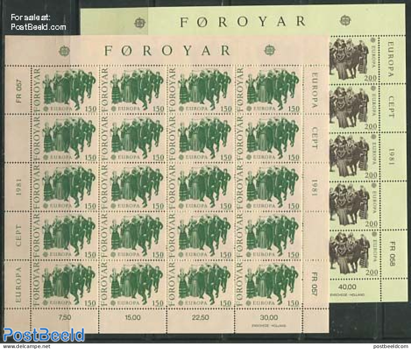 Faroe Islands 1981 Europa, Folklore 2 M/s, Mint NH, History - Various - Europa (cept) - Folklore - Andere & Zonder Classificatie