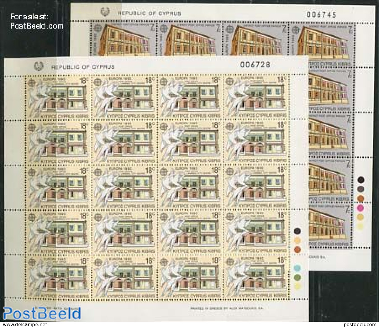 Cyprus 1990 Europa, Post Offices 2 M/ss, Mint NH, History - Europa (cept) - Post - Neufs