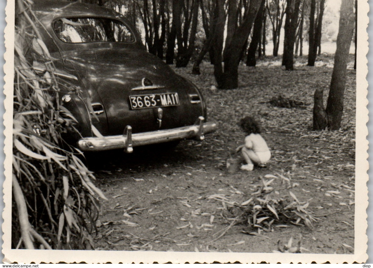 Photographie Photo Vintage Snapshot Amateur Automobile Voiture Auto Mazagan  - Cars