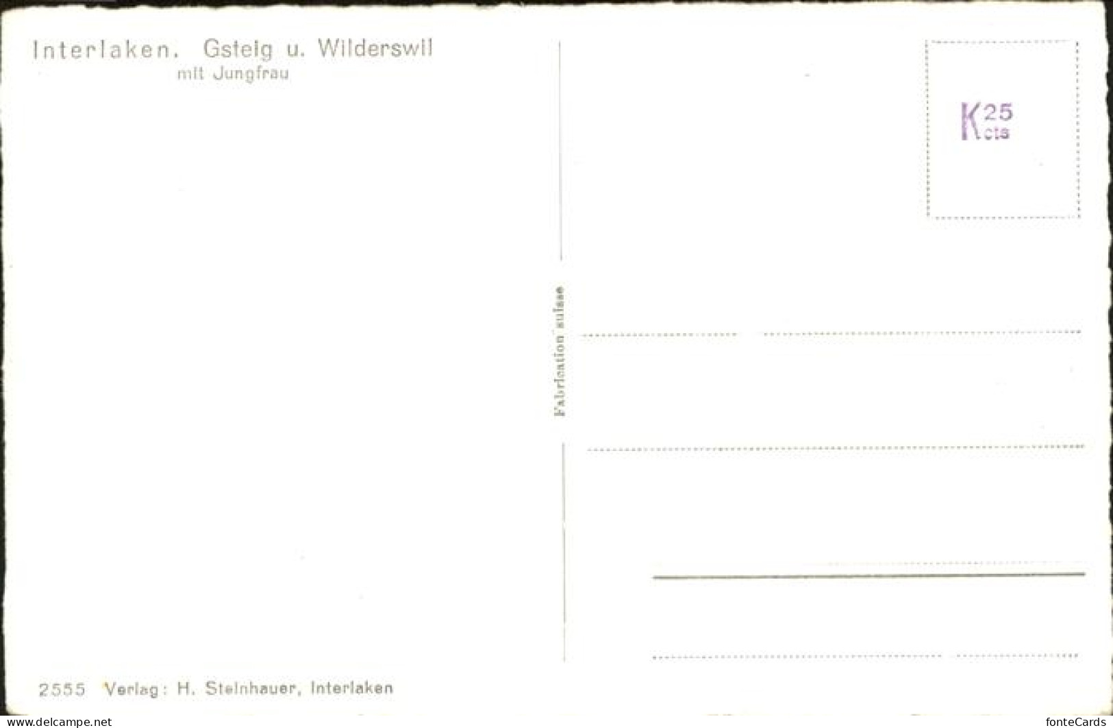 11353688 Interlaken BE Gsteig Und Wilderswil Mit Jungfrau Berner Alpen Interlake - Sonstige & Ohne Zuordnung