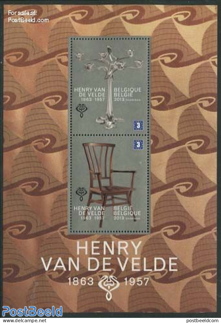 Belgium 2013 Henry Van De Velde S/s, Mint NH, Art - Art & Antique Objects - Industrial Design - Neufs