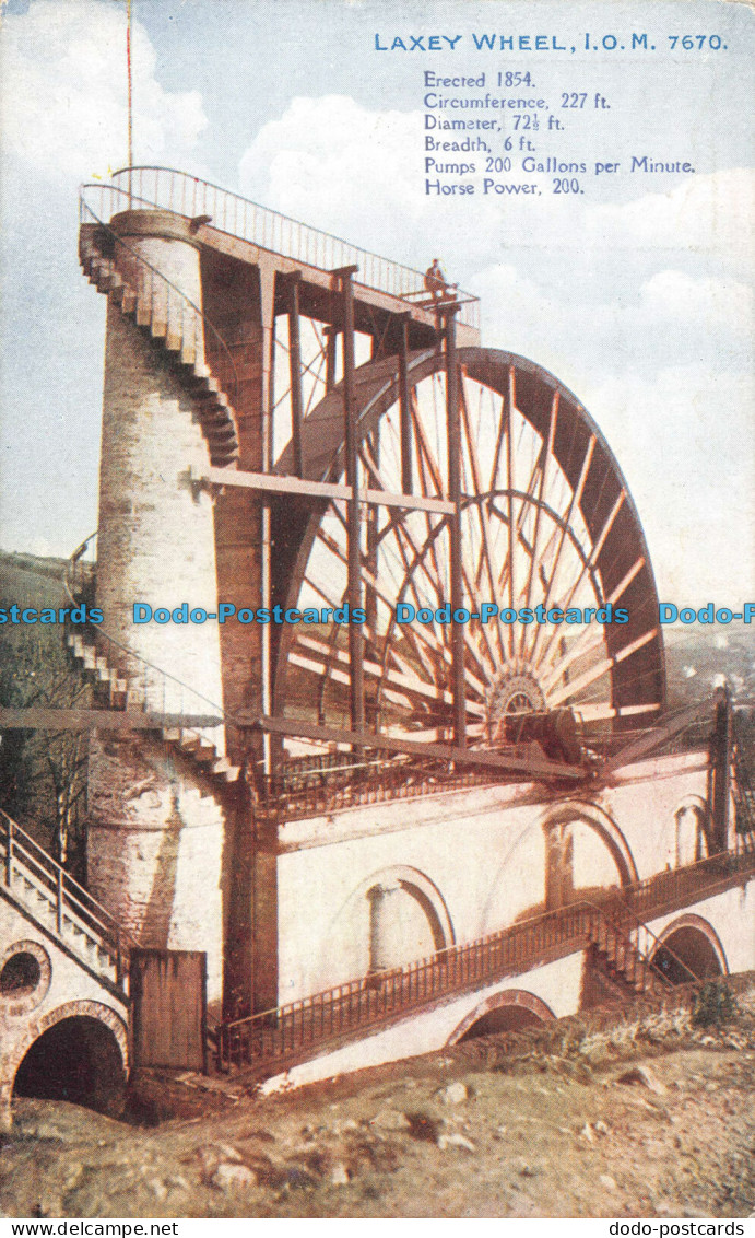 R088103 Laxey Wheel. I. O. M. Exclusive Celesque Series. Photochrom - World