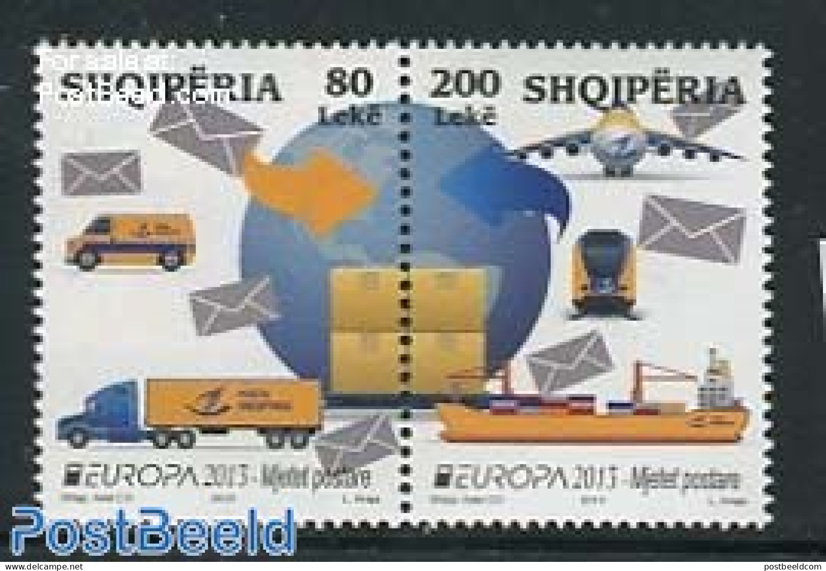 Albania 2013 Europa, Postal Transport 2v [:], Mint NH, History - Transport - Various - Europa (cept) - Post - Automobi.. - Correo Postal