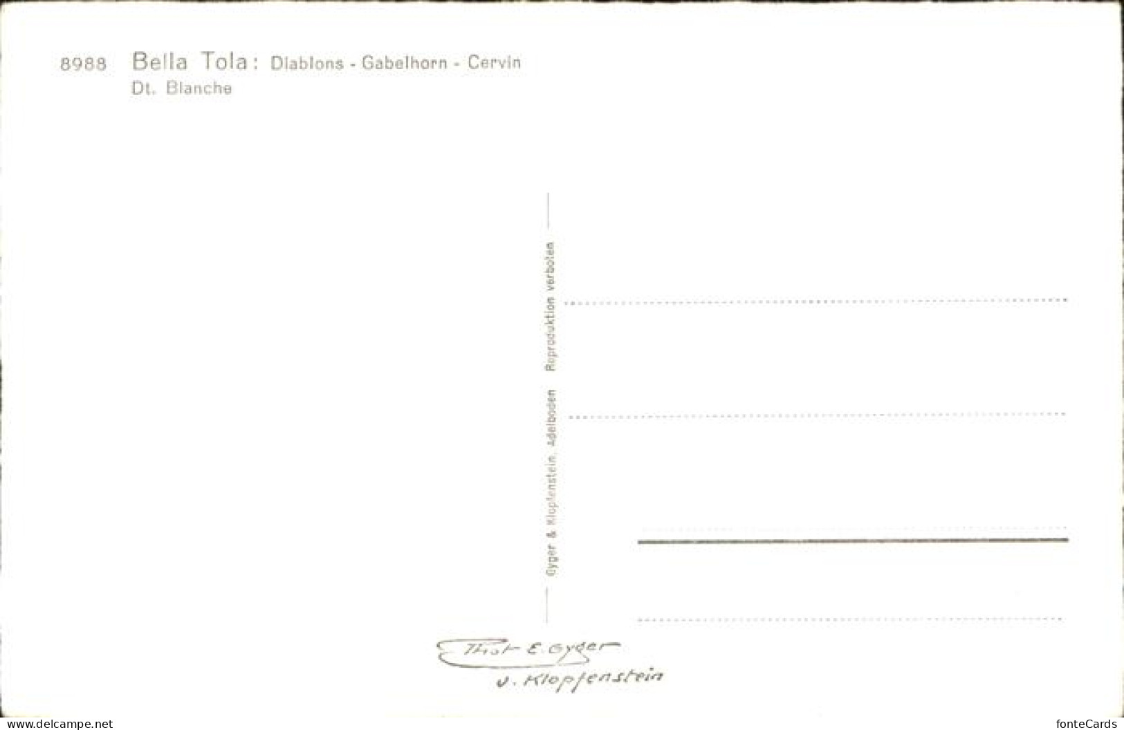 11353683 Anniviers Val D Anniviers Grimentz VS Bella Tola Mit Diablons Gabelhorn - Other & Unclassified