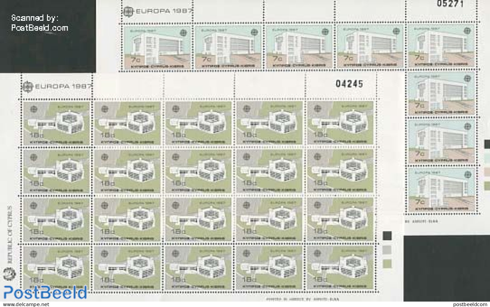 Cyprus 1987 Europa, 2 M/ss, Mint NH, History - Europa (cept) - Art - Modern Architecture - Nuevos