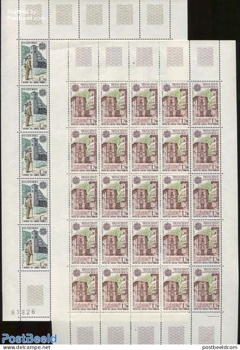 Andorra, French Post 1979 Europa, 2 M/ss, Mint NH, History - Europa (cept) - Post - Ongebruikt