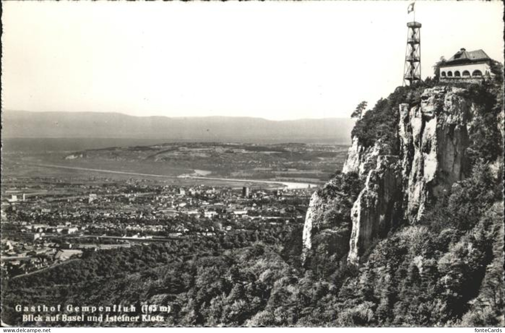 11353674 Basel BS Gasthof Gempenfluh Aussichtsturm Blick Auf Basel Und Isteiner  - Other & Unclassified