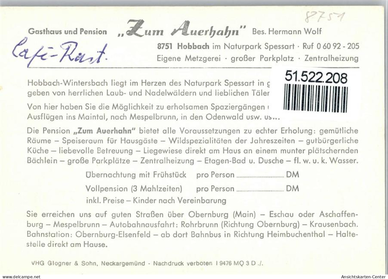 51522208 - Hobbach - Andere & Zonder Classificatie