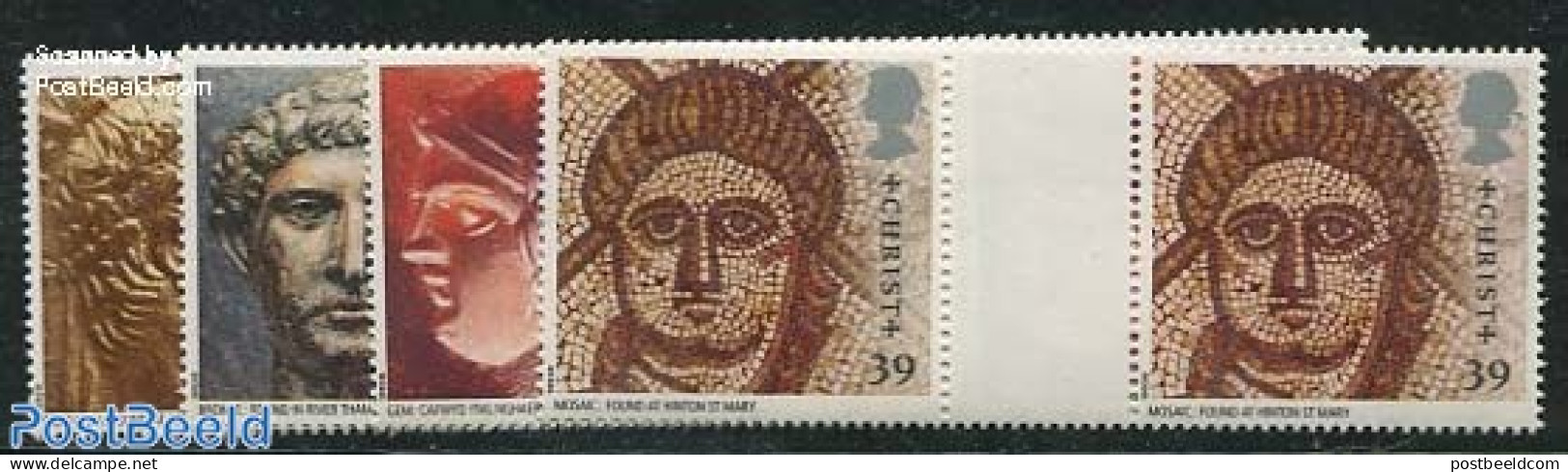 Great Britain 1993 Roman Britain 4v, Gutter Pairs, Mint NH, History - Archaeology - Andere & Zonder Classificatie