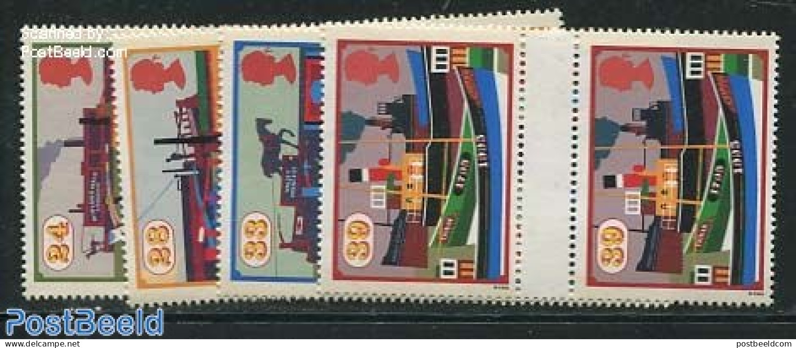 Great Britain 1993 Canals 4v, Gutter Pairs, Mint NH, Nature - Transport - Dogs - Horses - Ships And Boats - Other & Unclassified