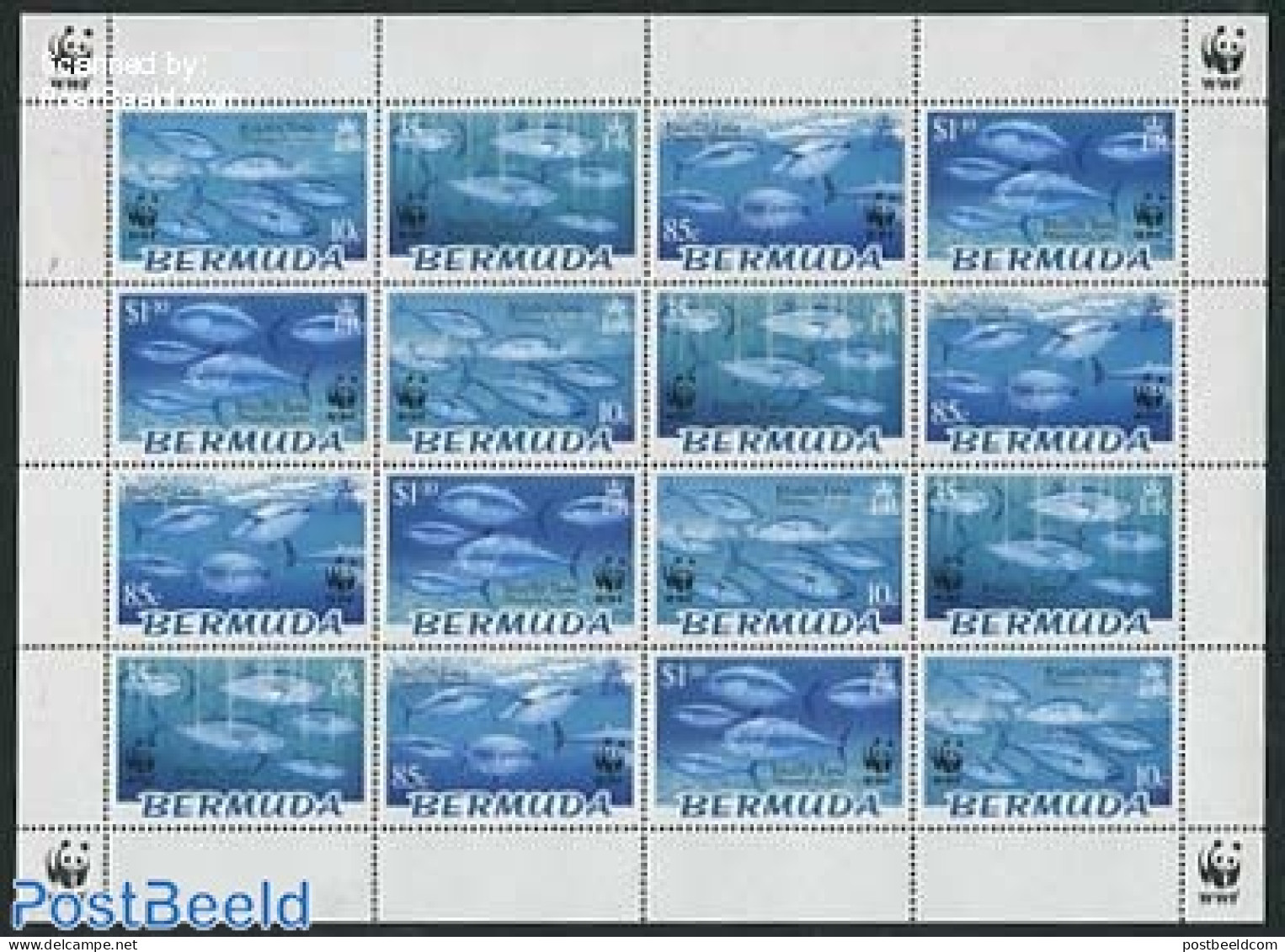 Bermuda 2004 WWF, Fish M/s, Mint NH, Nature - Fish - World Wildlife Fund (WWF) - Vissen