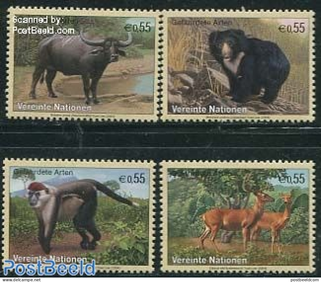 United Nations, Vienna 2004 Endangered Animals 4v, Mint NH, Nature - Animals (others & Mixed) - Bears - Monkeys - Otros & Sin Clasificación