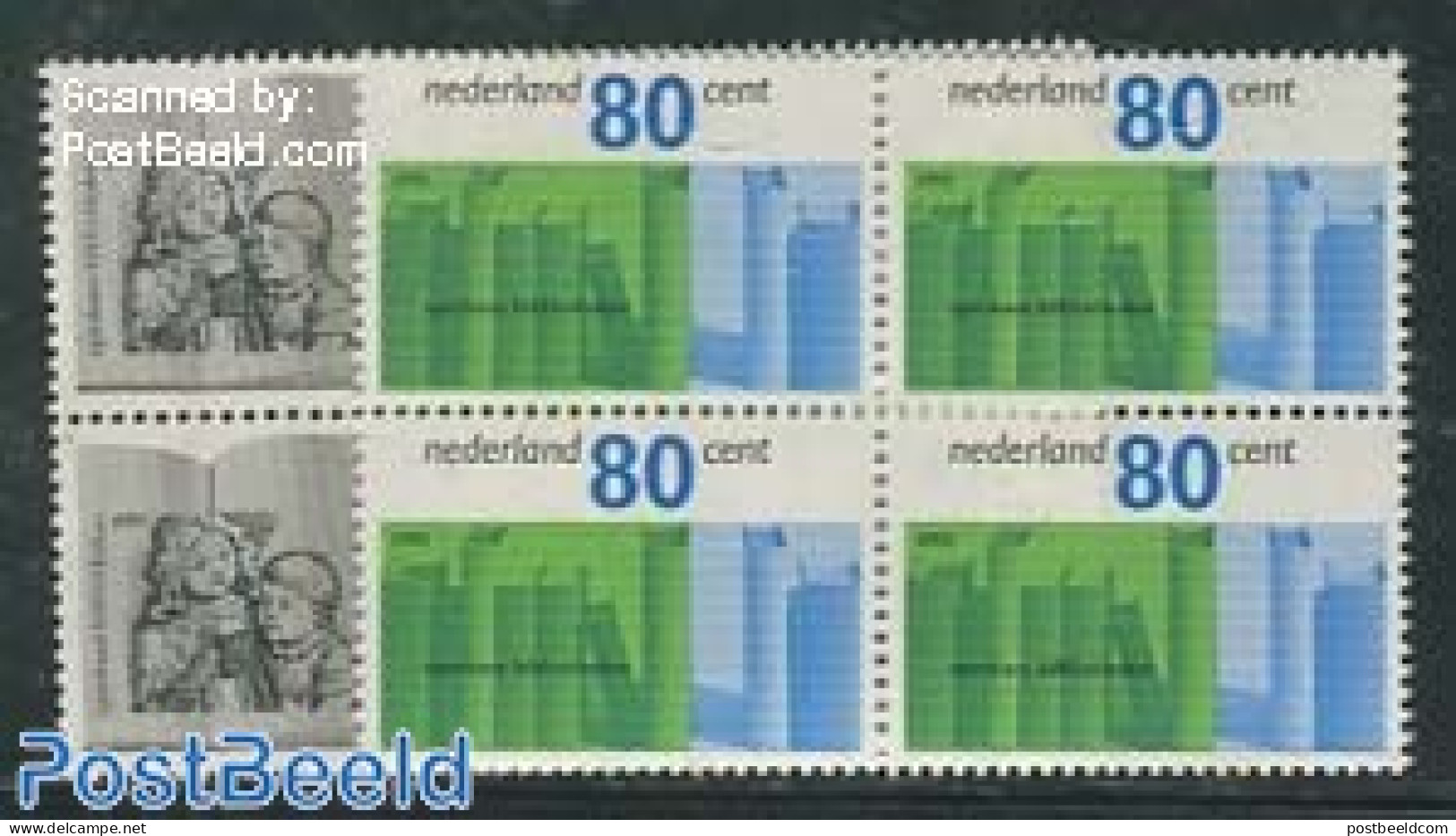 Netherlands 1991 Libraries 2v, Blocks Of 4 [+], Mint NH, Art - Libraries - Ungebraucht