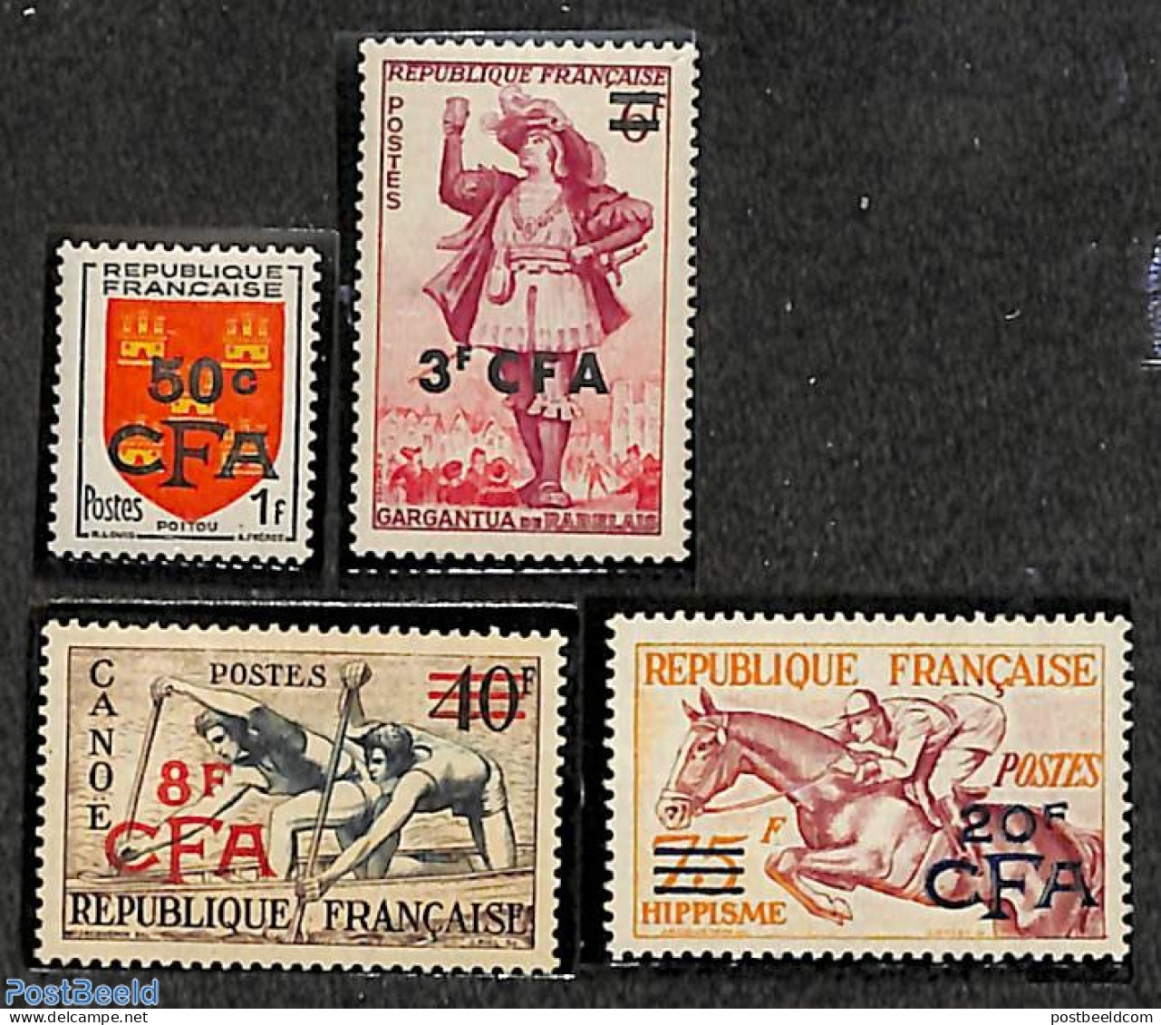 Reunion 1953 Definitives 4v, Unused (hinged) - Andere & Zonder Classificatie