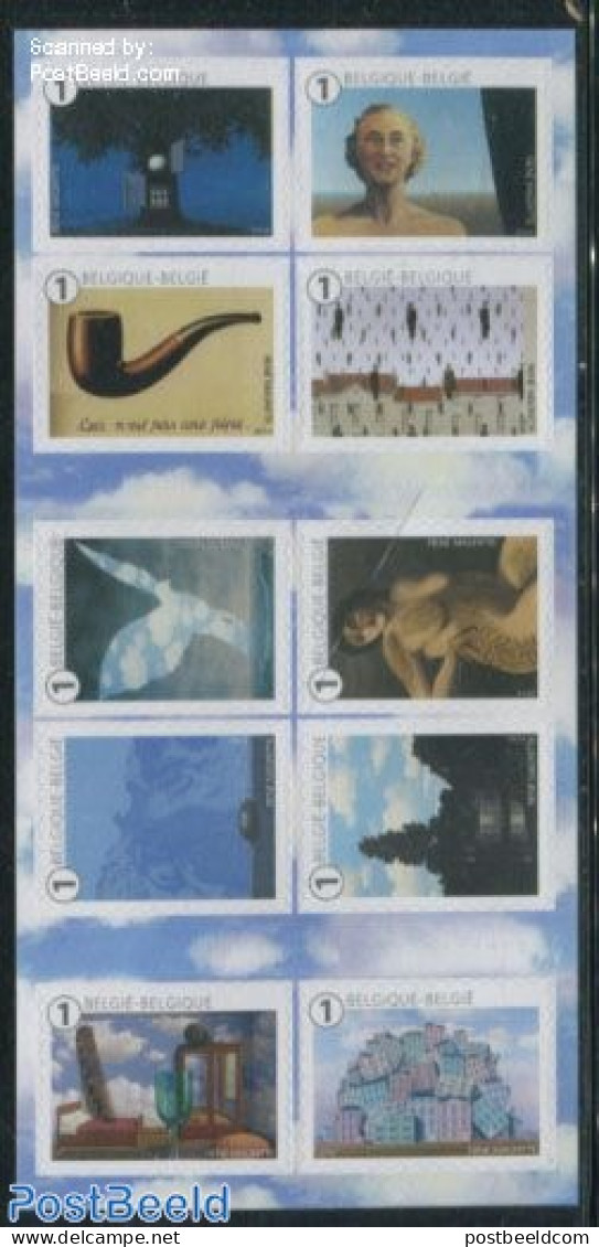 Belgium 2014 Rene Magritte 10v S-a In Foil Booklet, Mint NH, Health - Nature - Smoking & Tobacco - Birds - Stamp Bookl.. - Nuovi