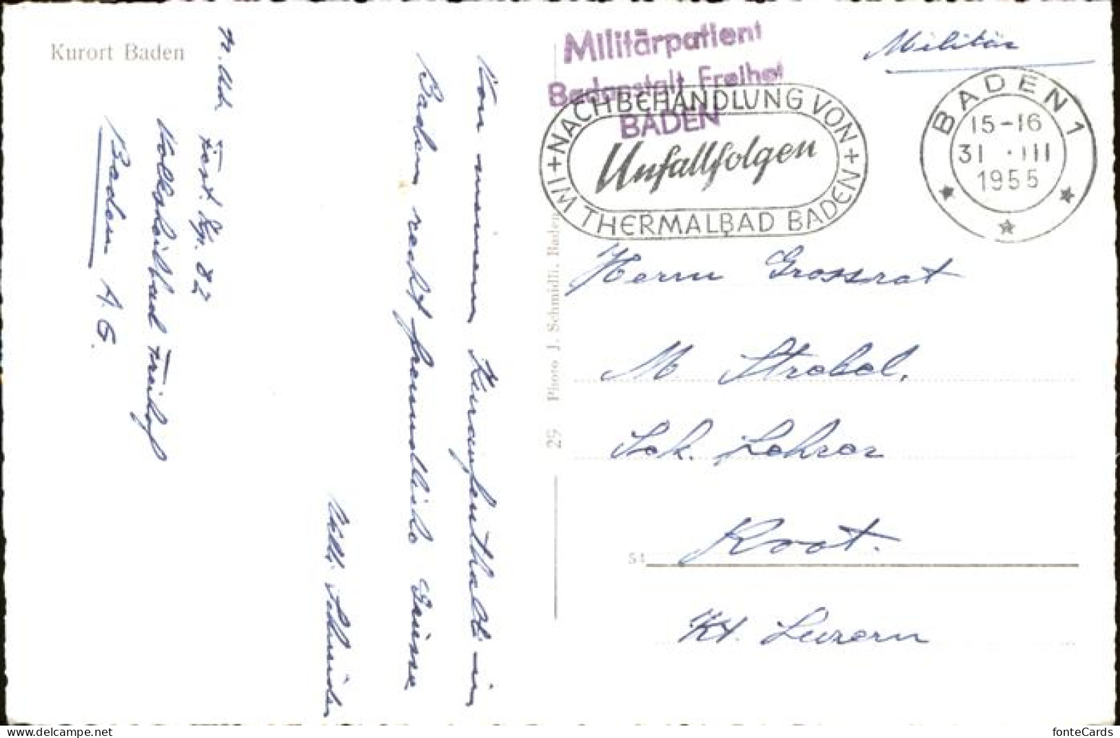 11353635 Baden AG Teilansichten Kirche Bruecke Militaerpost Baden - Otros & Sin Clasificación