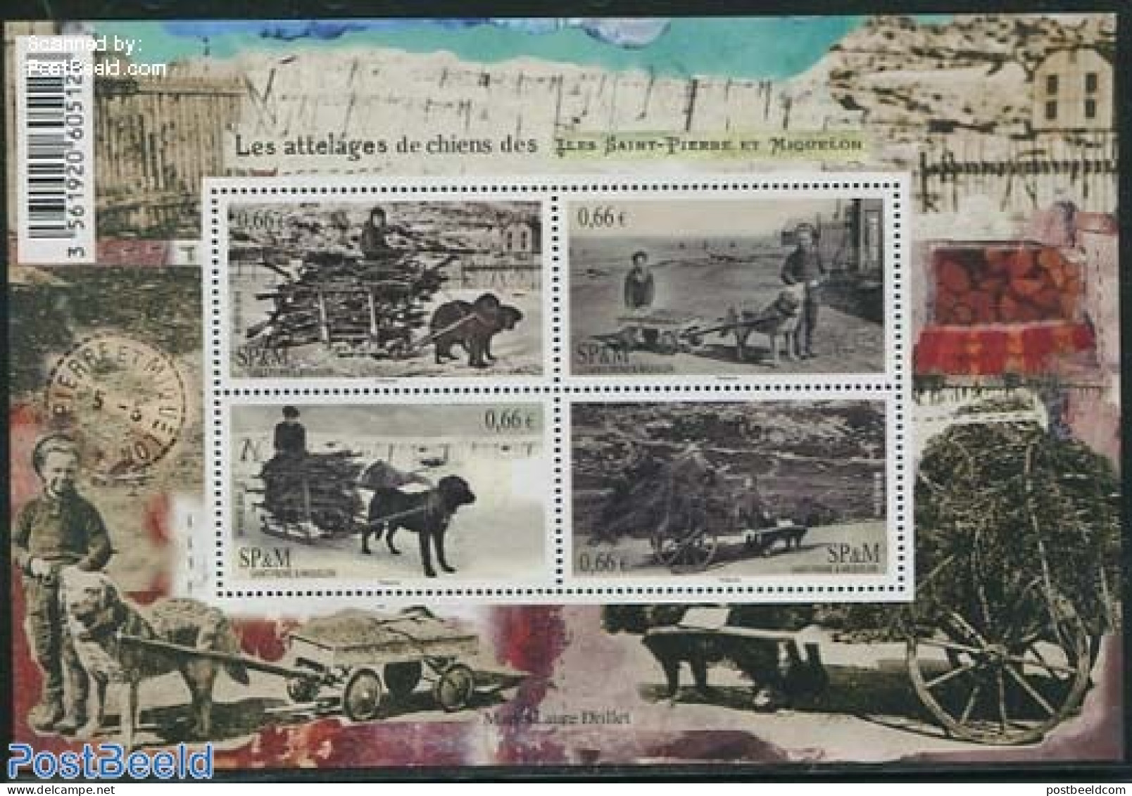 Saint Pierre And Miquelon 2014 Working Dogs 4v M/s, Mint NH, Nature - Dogs - Autres & Non Classés