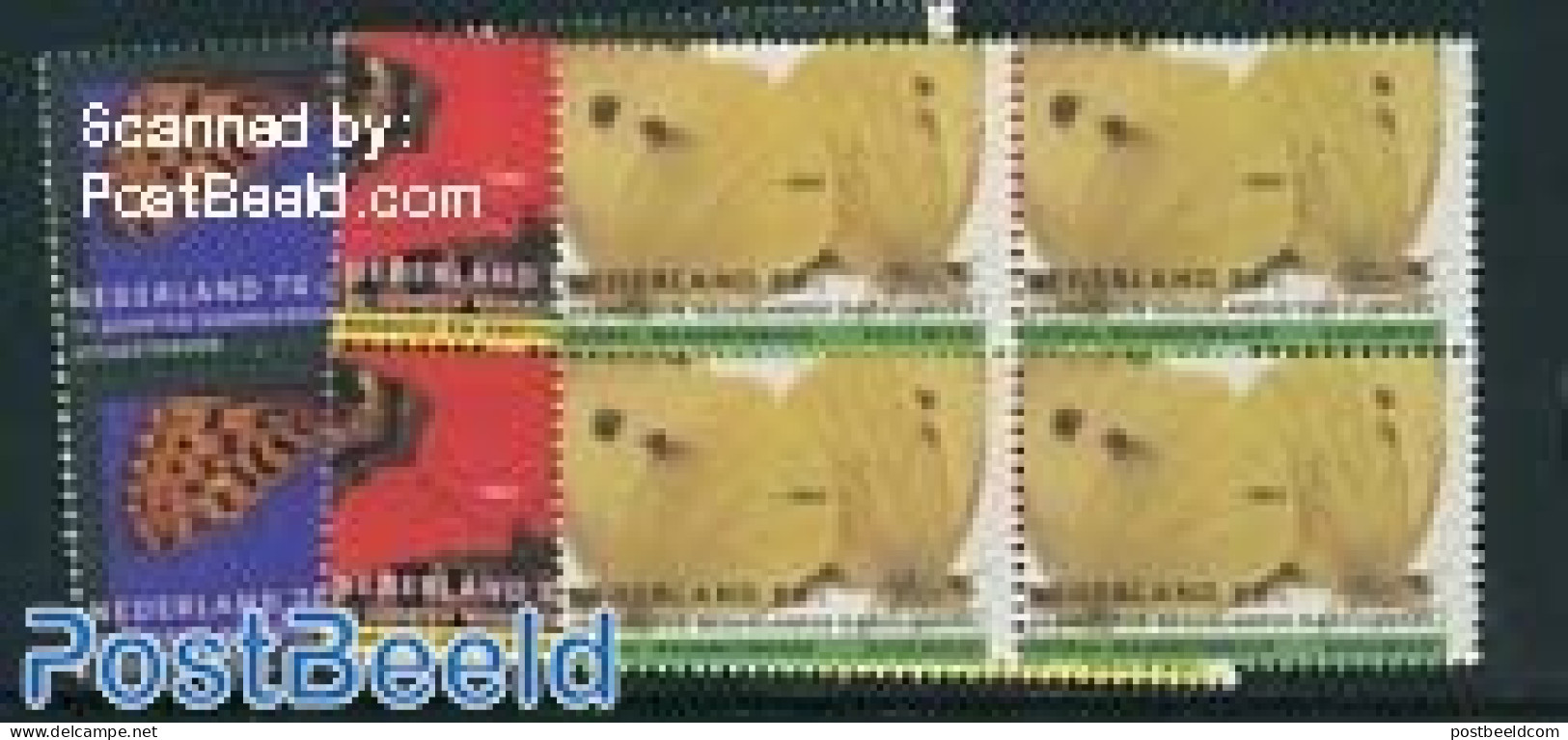 Netherlands 1993 Butterflies 3v, Blocks Of 4 [+], Mint NH, Nature - Butterflies - Unused Stamps
