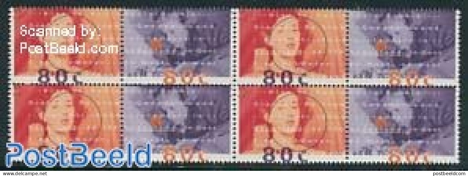 Netherlands 1993 Radio Oranje 2v, Block Of 4 [+], Mint NH, Performance Art - Radio And Television - Unused Stamps