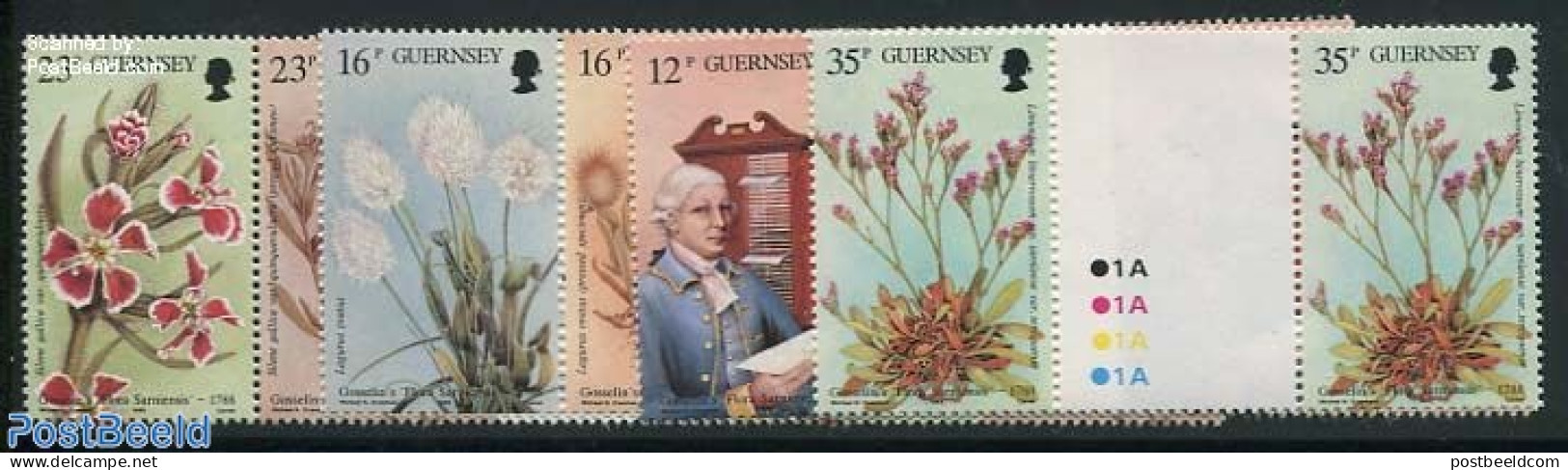 Guernsey 1988 Flowers 6v, Gutter Pairs, Mint NH, Nature - Flowers & Plants - Guernesey