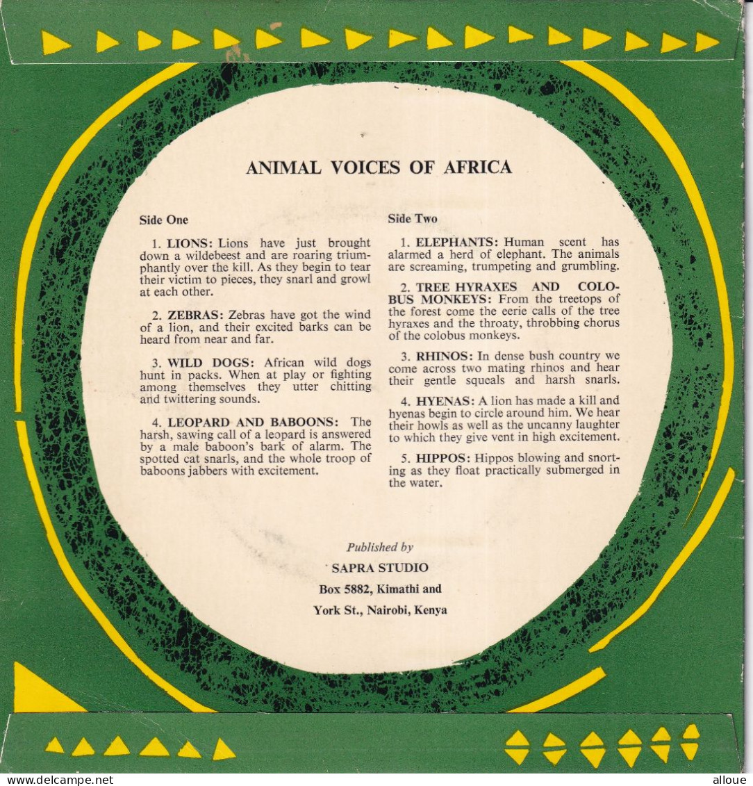 HEARTBEAT OF AFRICA - KENYA EP -  ANIMAL VOICES OF AFRICA - Musiche Del Mondo