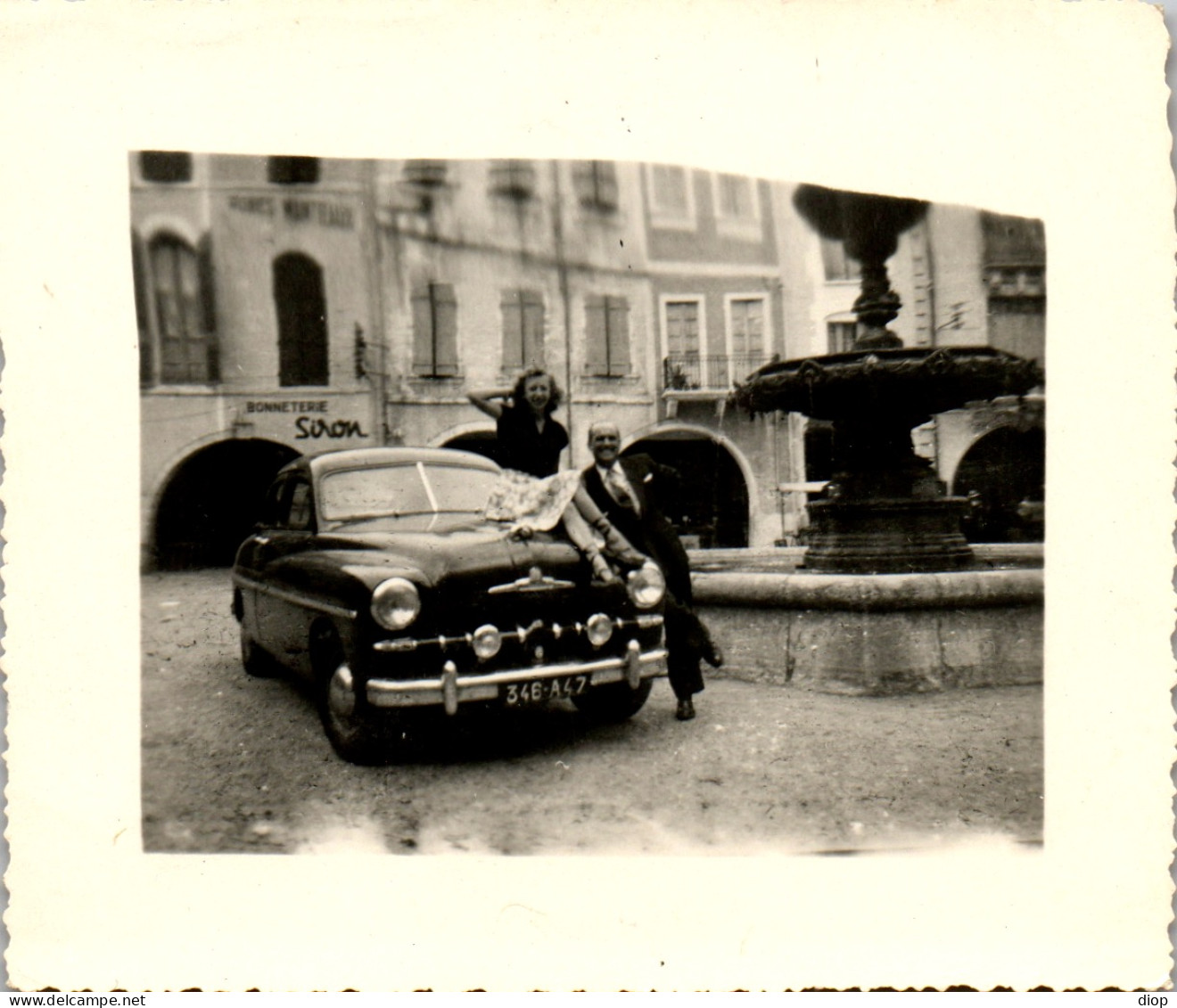 Photographie Photo Vintage Snapshot Amateur Villeneuve Sur Lot 47 Automobile  - Coches