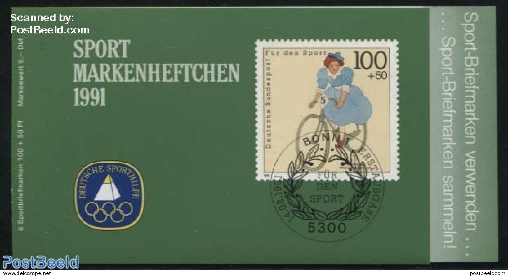 Germany, Federal Republic 1991 Sports Booklet, Mint NH, Sport - Cycling - Sport (other And Mixed) - Stamp Booklets - Ungebraucht