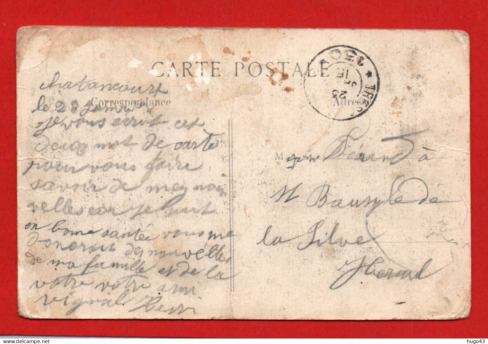 (RECTO / VERSO) SOISSONS EN 1915 - N° 174 - LA RUE DE LA PAIX APRES BOMBARDEMENT - CACHET TRESOR ET POSTES SECT. 130 - Soissons