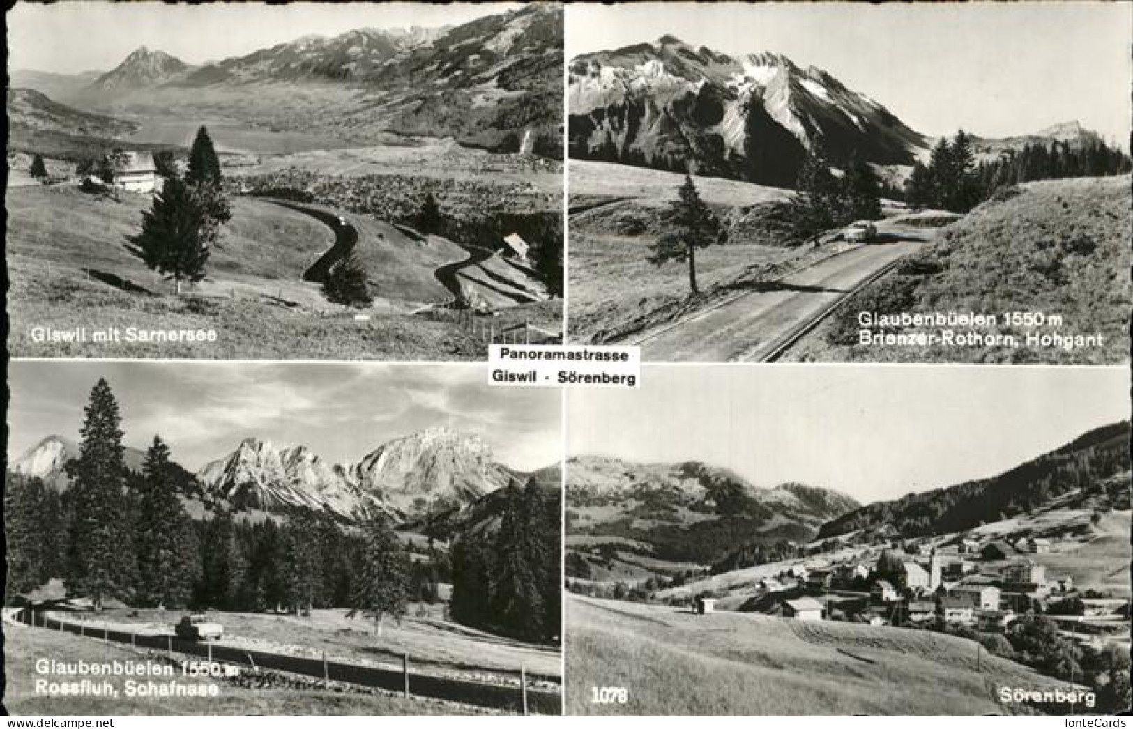 11353563 Giswil Sarnersee Panoramastrasse Soerenberg Rothorn Hohgant Rosefluh Sc - Autres & Non Classés