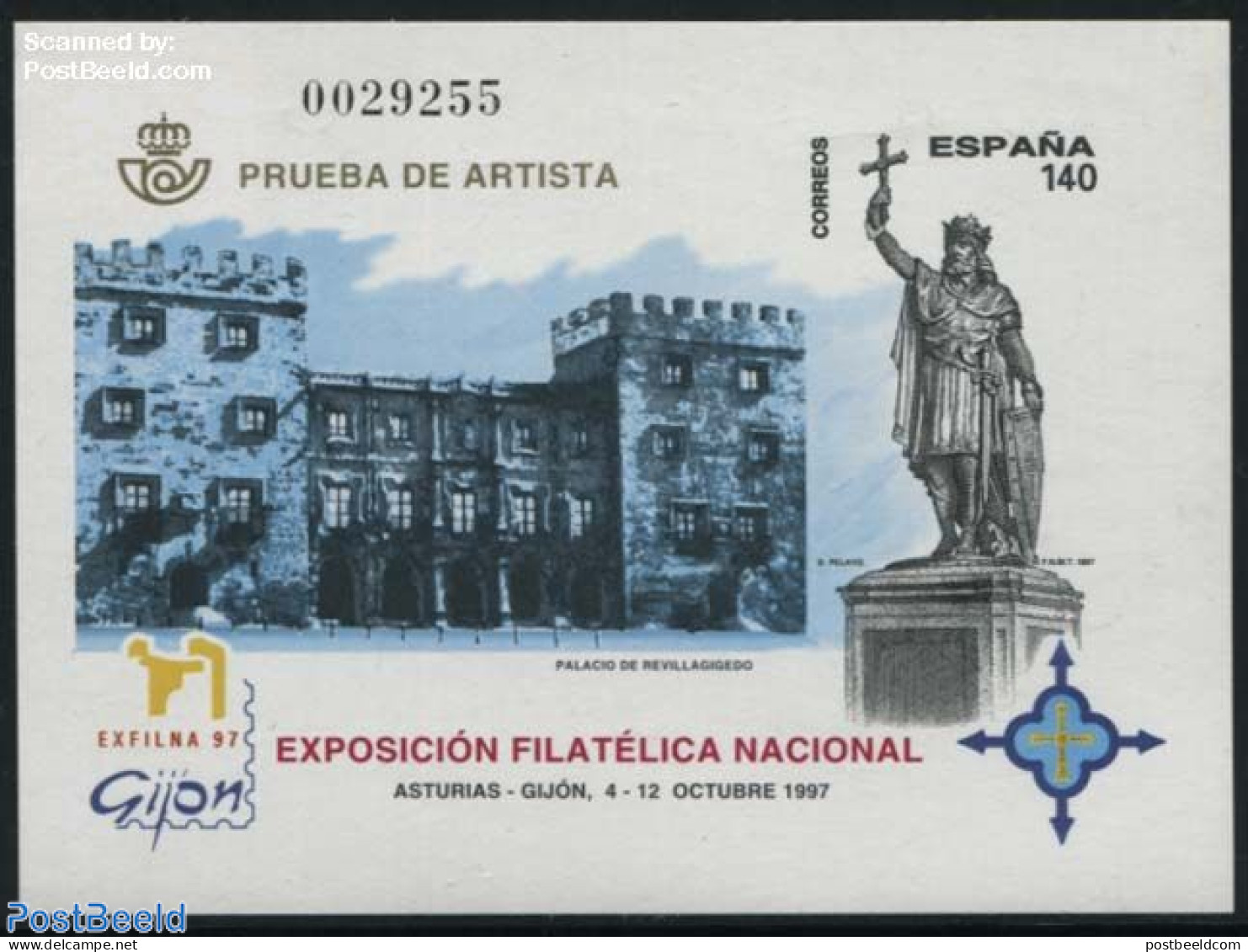 Spain 1997 EXFILNA, Special Sheet (not Valid For Postage), Mint NH, Art - Castles & Fortifications - Neufs