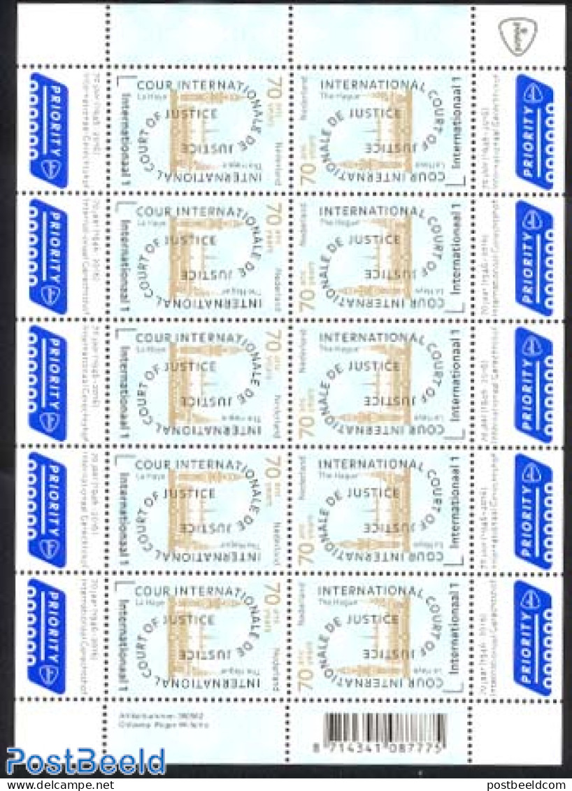 Netherlands 2016 On Service, Cour De Justice M/s, Mint NH, Various - Justice - Sonstige & Ohne Zuordnung