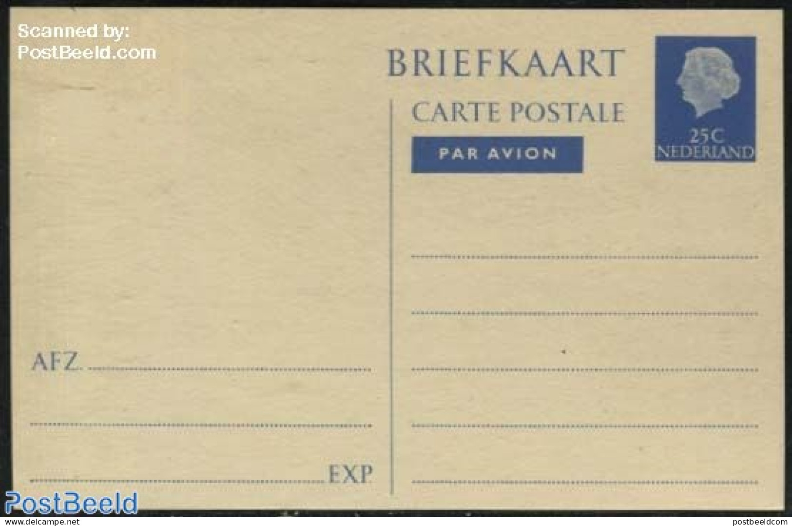 Netherlands 1967 Postcard 25c Par Avion, Unused Postal Stationary - Lettres & Documents