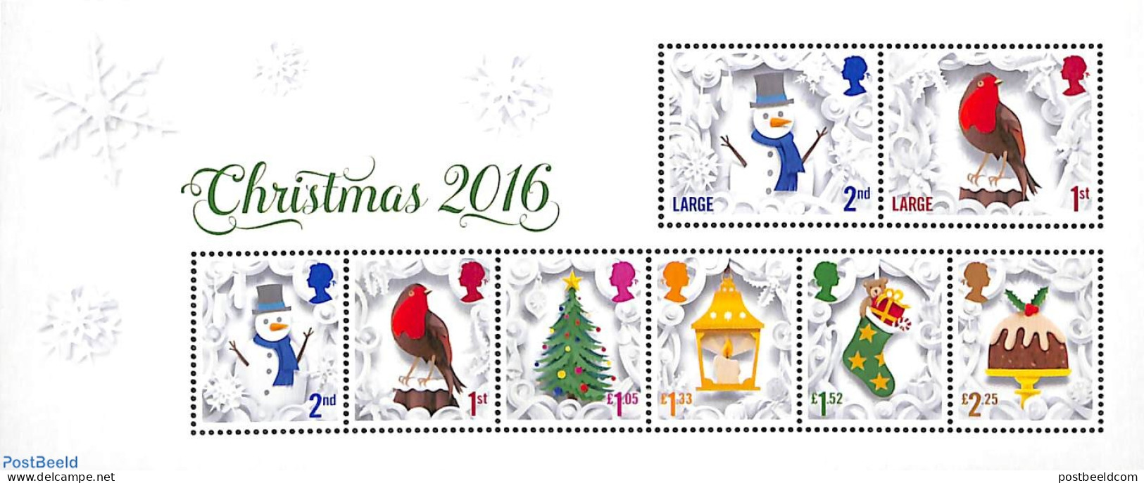 Great Britain 2016 Christmas S/s, Mint NH, Nature - Religion - Birds - Christmas - Ongebruikt