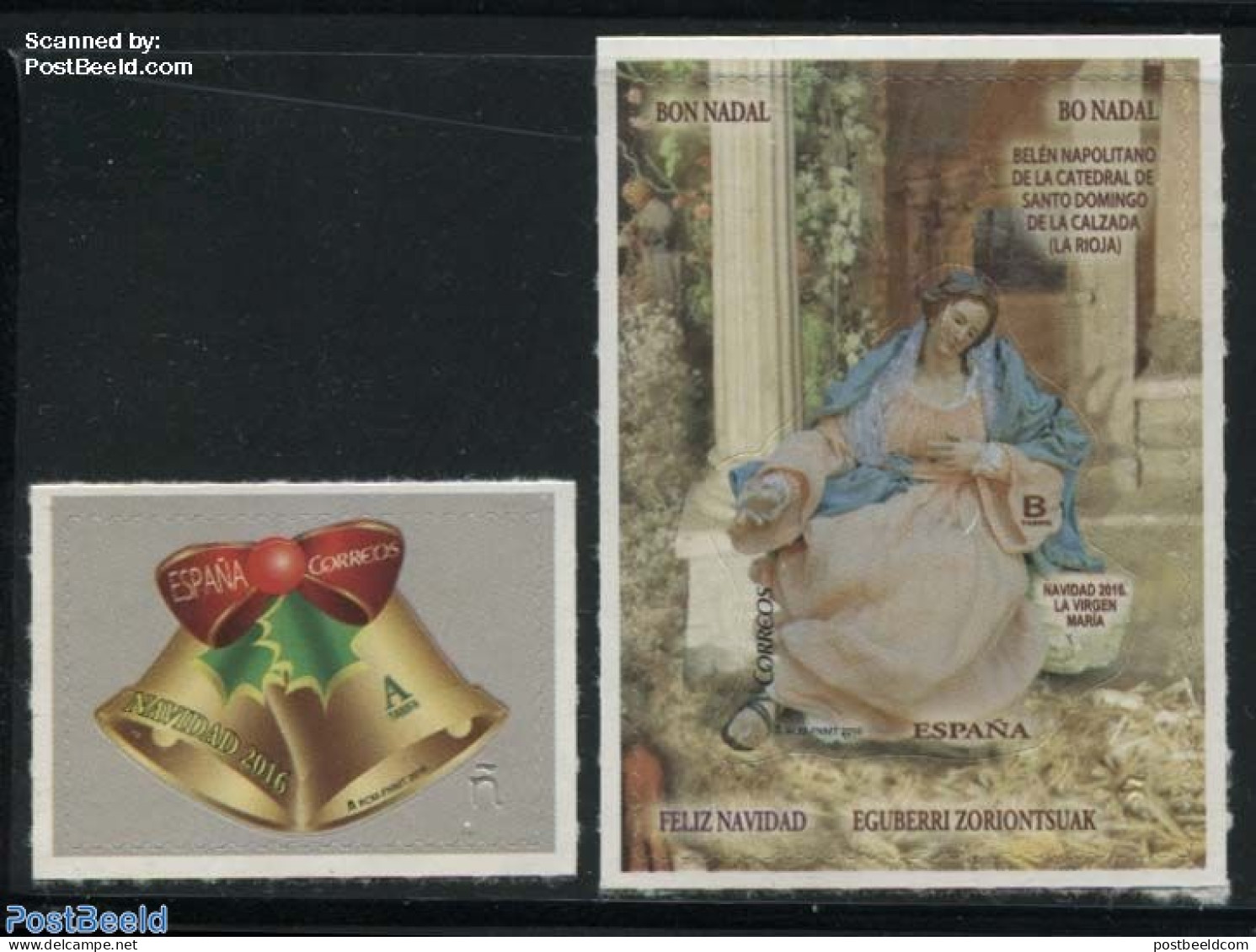 Spain 2016 Christmas 2v S-a, Mint NH, Religion - Christmas - Art - Paintings - Nuovi