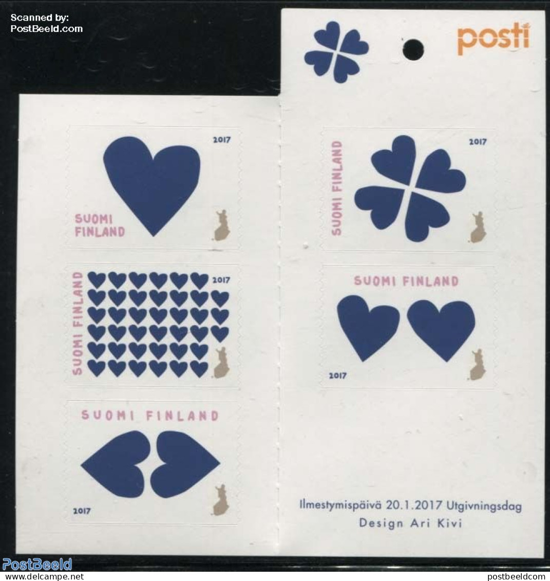 Finland 2017 Valentine 5v S-a In Booklet, Mint NH, Various - St. Valentine's Day - Nuevos