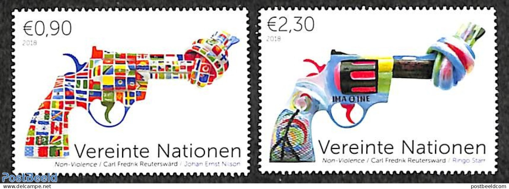 United Nations, Vienna 2018 Definitives, Stop Violence 2v, Mint NH - Andere & Zonder Classificatie