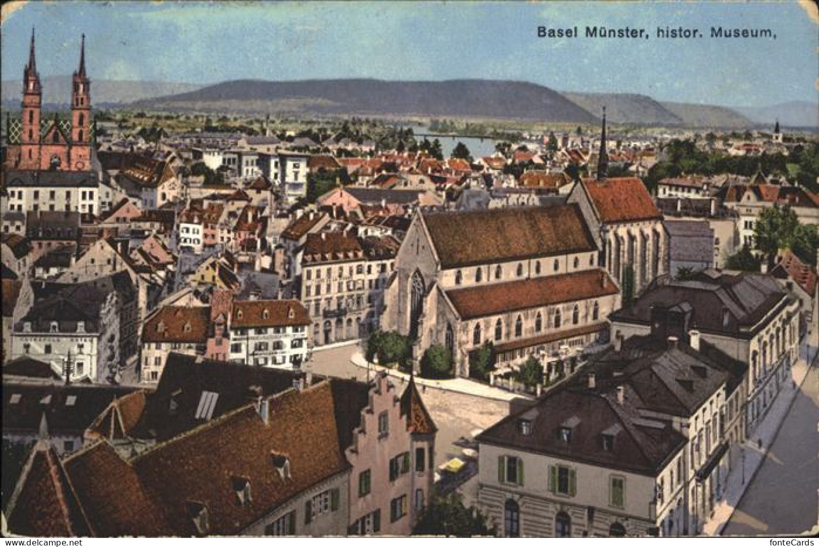 11353481 Basel BS Blick Zum Muenster Historisches Museum Basel - Autres & Non Classés