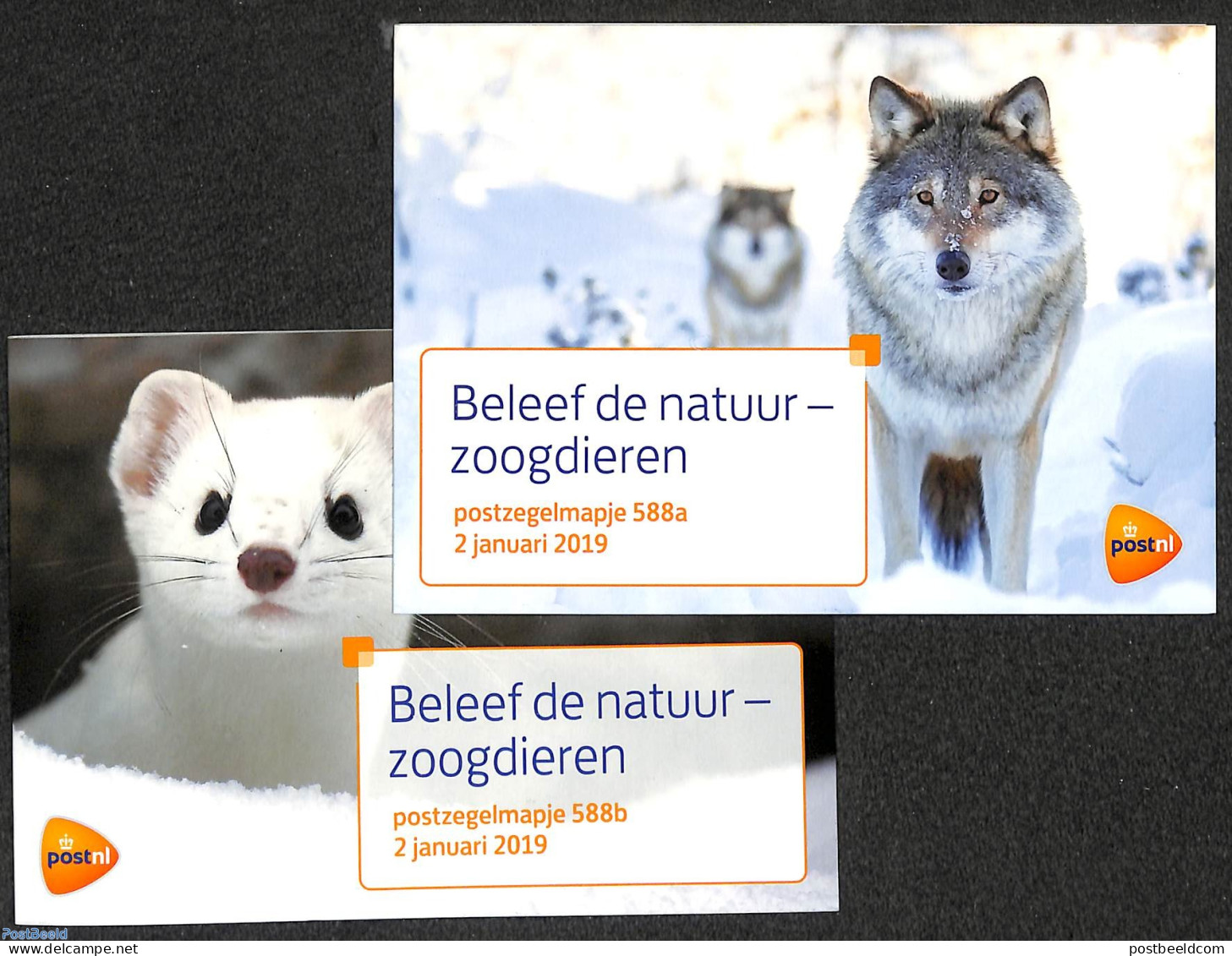 Netherlands 2019 Animals, Presentation Pack 588a+b, Mint NH, Nature - Animals (others & Mixed) - Bats - Rabbits / Hare.. - Ungebraucht