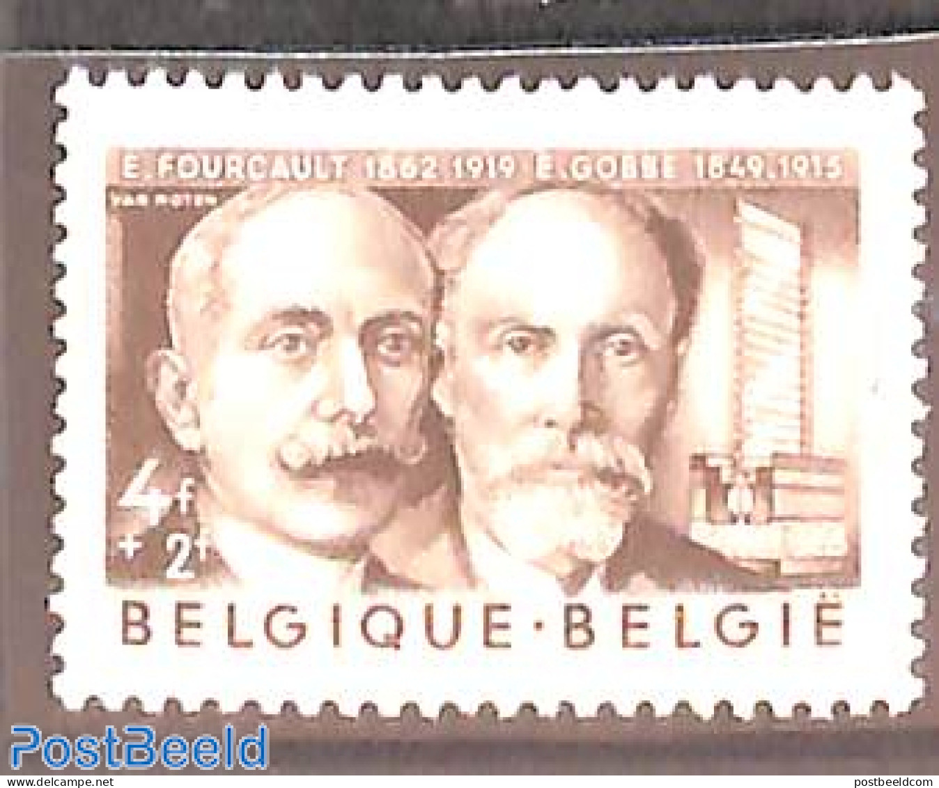 Belgium 1955 4+2f, Stamp Out Of Set, Mint NH, Science - Inventors - Ongebruikt