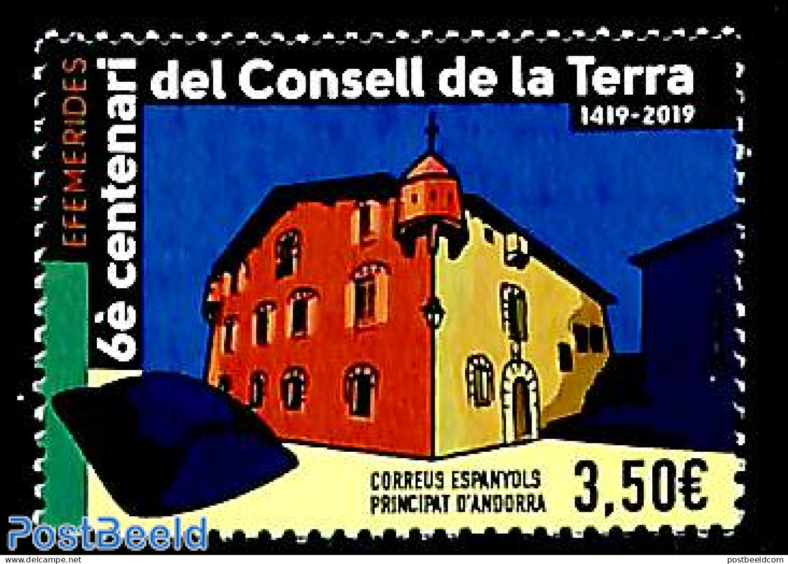 Andorra, Spanish Post 2019 Consell De La Terra 1v, Mint NH - Nuovi