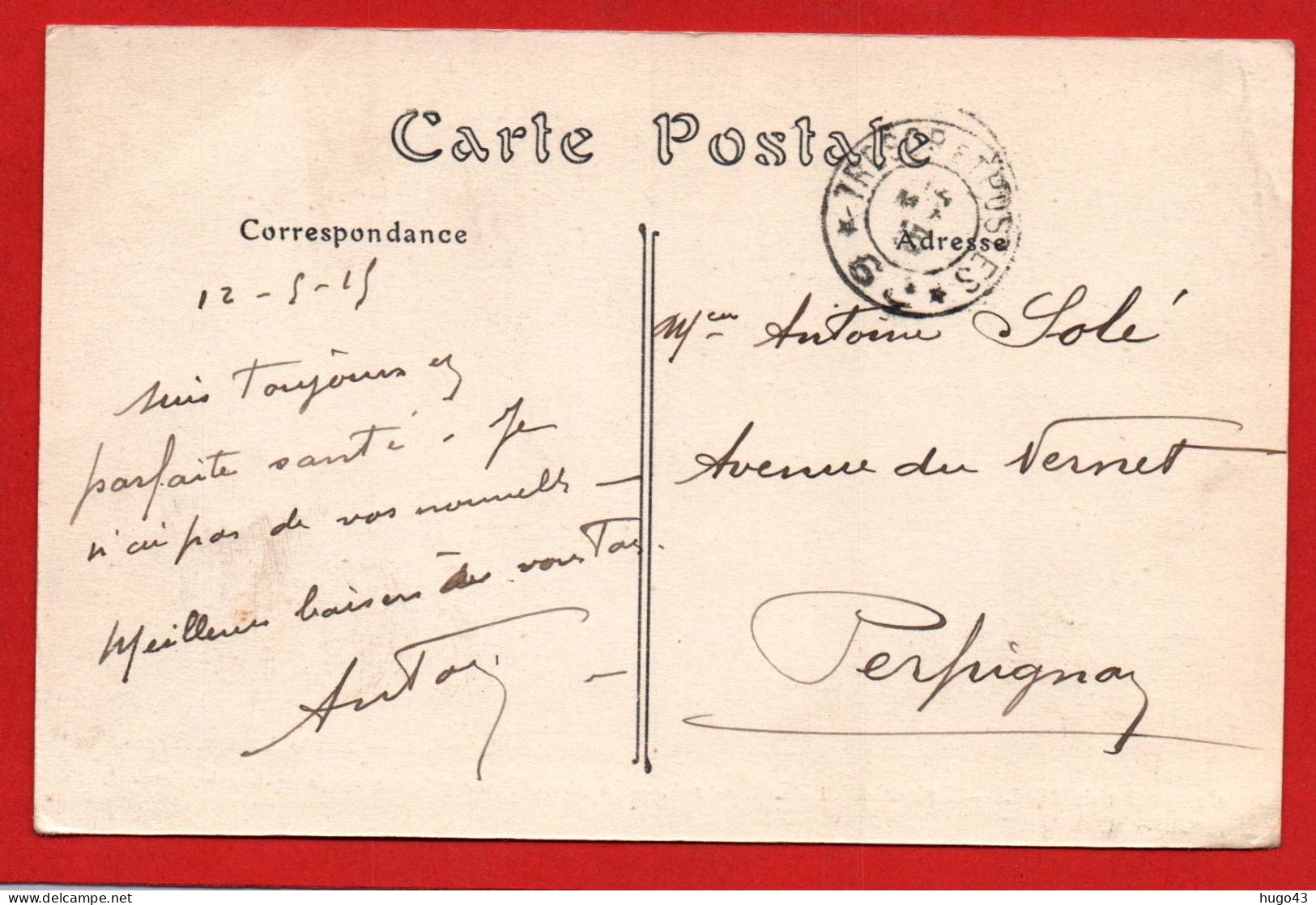 (RECTO / VERSO) YPRES EN 1914 - N° 105 - LA GRAND'PLACE APRES BOMBARDEMENT - CACHET TRESOR ET POSTES EN 1915 - Ieper