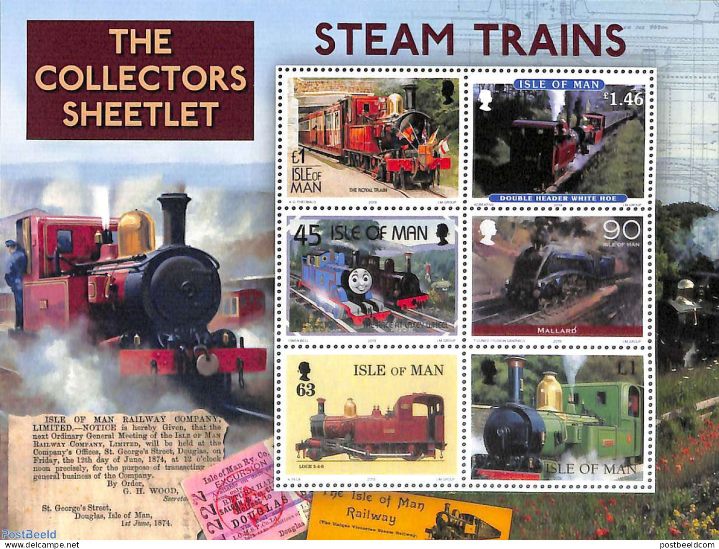 Isle Of Man 2019 Steam Trains 6v M/s, Mint NH, Transport - Railways - Eisenbahnen