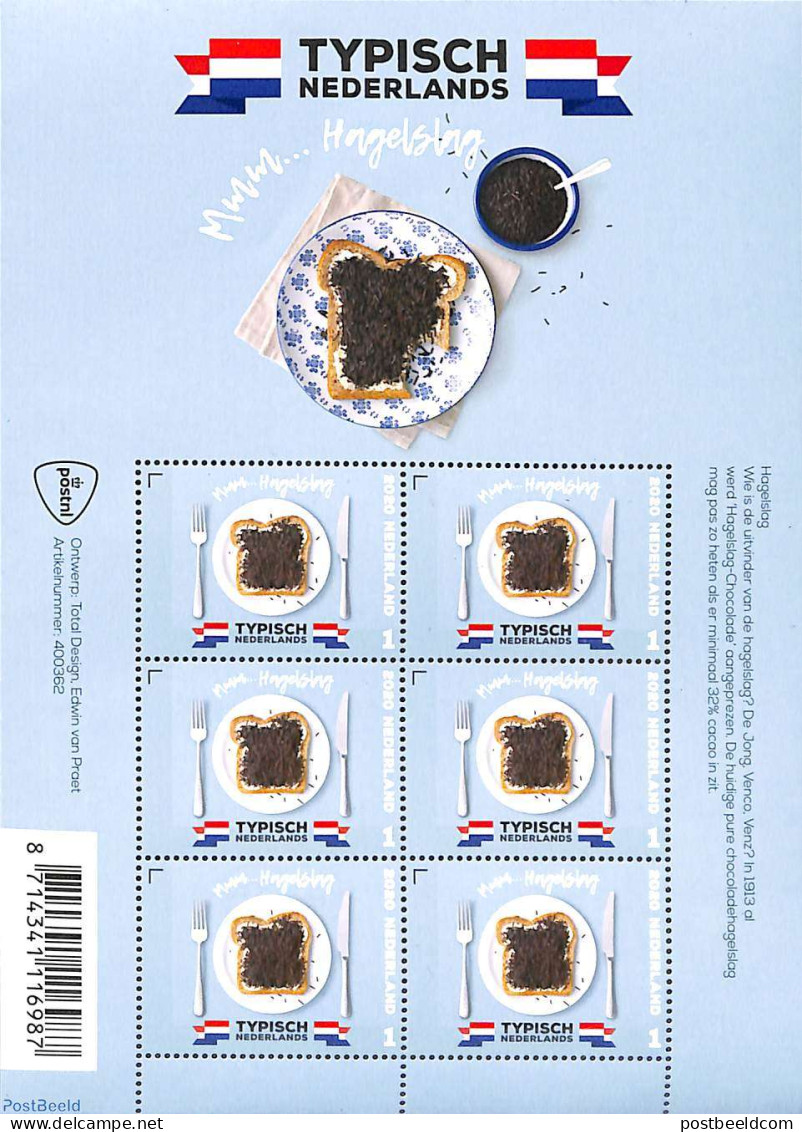 Netherlands 2020 Typical Dutch, Hagelslag M/s, Mint NH, Health - Food & Drink - Neufs