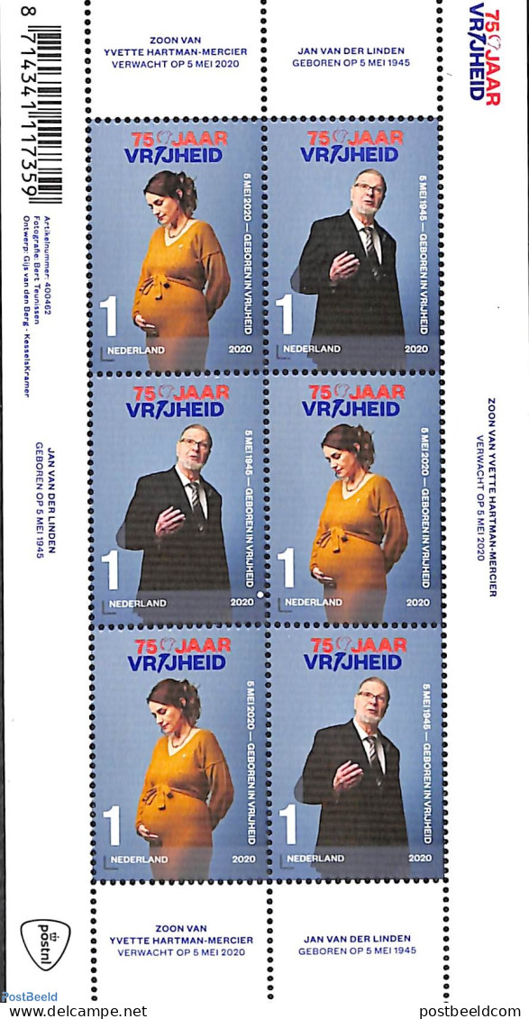 Netherlands 2020 75 Years Liberation M/s, Mint NH, History - World War II - Ongebruikt