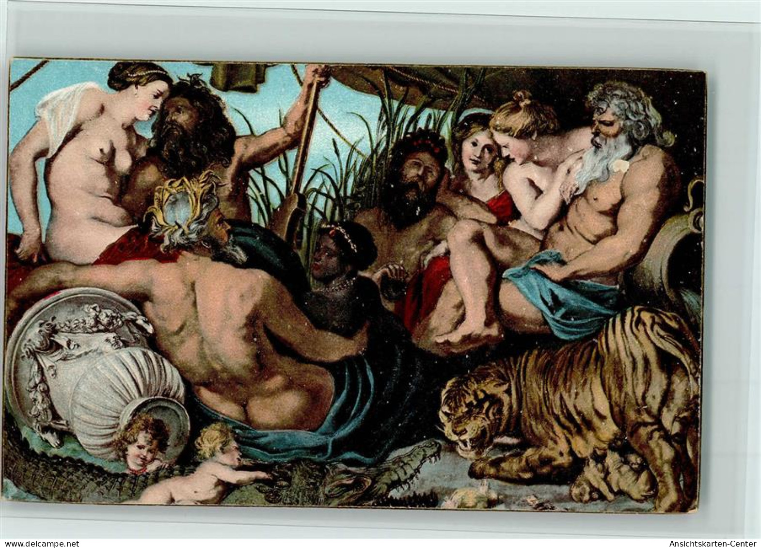 10538108 - Gemaelde Die Vier Weltteile Von Rubens AK - Peintures & Tableaux